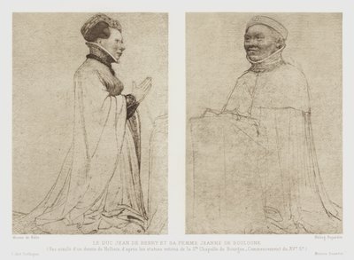 Juan, Duque de Berry, y su esposa Jeanne de Boulogne, Siglo XV de French School